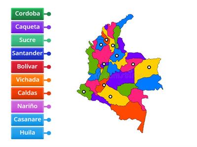 Colombia división política.