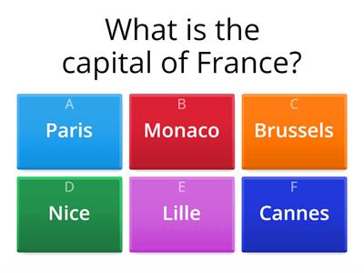 General Knowledge Quiz - La France