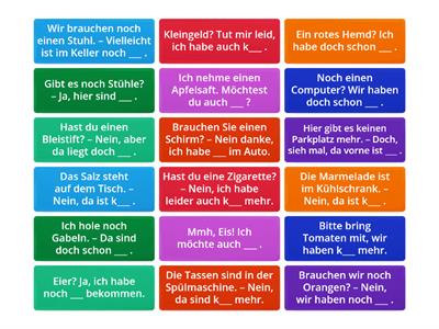 B1 - K11 Übung zu Indefinitpronomen