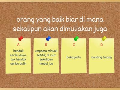 Darjah 6 Lanjutan - Peribahasa - Latihan 1