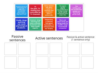 Passive and active sentences