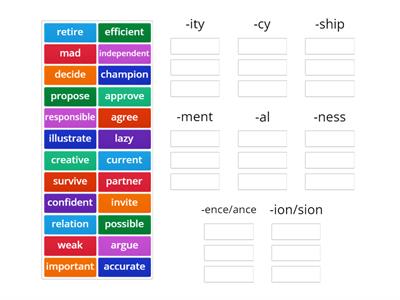  US2 - Word Formation Suffixes