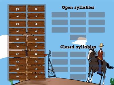 Open and closed syllables