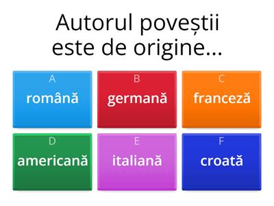 Quiz MICUL PRINȚ, de Antoine de Saint Exupery