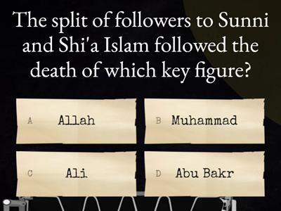 Sunni & Shi'a Islam