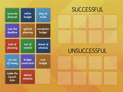 Vocabulary: Successful and Unsuccessful Projects 