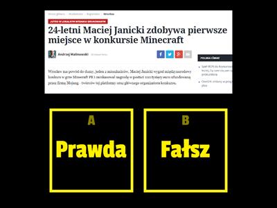 Prawdziwy news czy fake news?