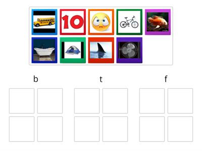 Beginning Sounds Picture Sort f/b/t