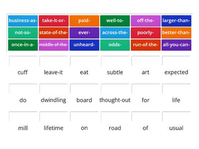 Phrasal adjectives