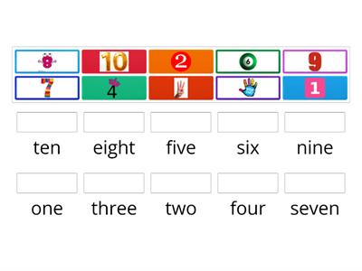 Play in English - BLUE A4 - NUMBERS 1 - 10