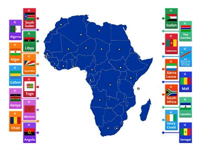 African Countries Part 1 flags and audio