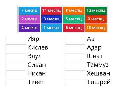 Месяца еврейского календаря