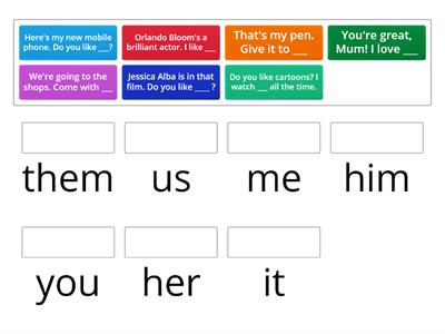 Object pronouns - sentences