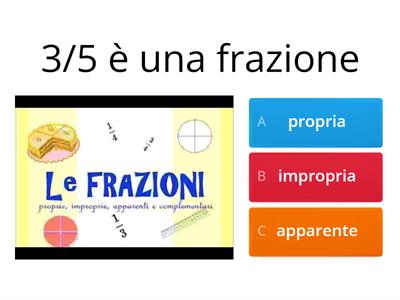 Frazioni proprie,improprie,apparenti.