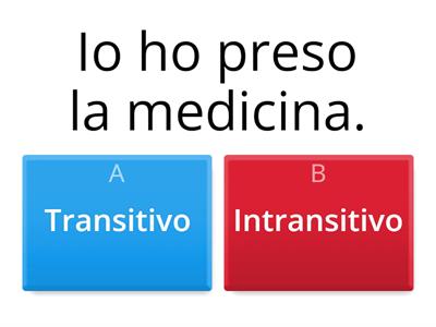 Verbi transitivi e intransitivi