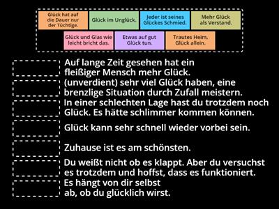 Netzwerk B1 Wendungen über Glück