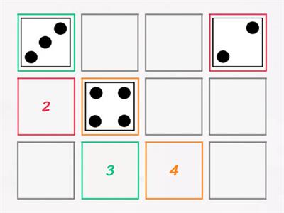 Maths Memory Game - 1 to 6