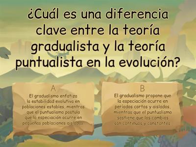 Teorías actuales sobre el gradualismo y puntualismo.