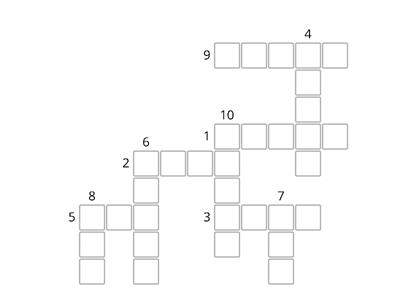 KET Containers and amounts CROSSWORD