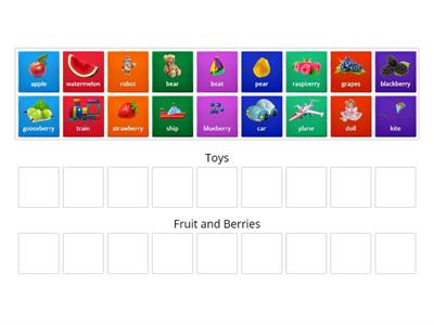 Сортировка Toys \   Fruit