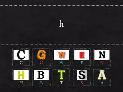 match the capital letter with the right small letter for  first grade   