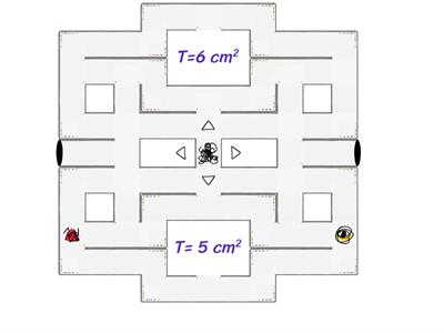 Téglalap területe, kerülete labirintus játék