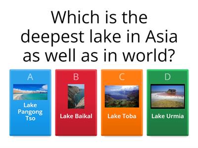 Water bodies and Natural Resources- ASIA