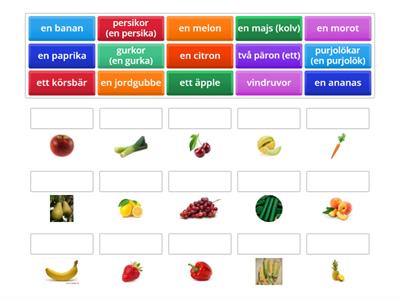 Frukt och grönsaker A1 del 1