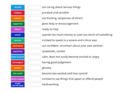 Adjectives Describing People and Personal Qualities