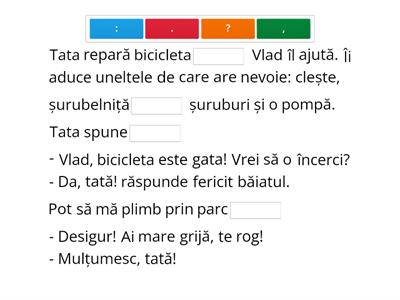  Completare semne de punctuație