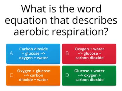 KS4 Aerobic respiration and response to exercise quiz