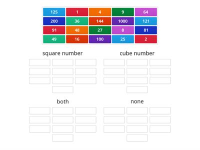 square & cube numbers