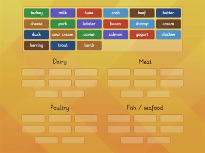 3.5 Dairy, Meat, Fish sorting