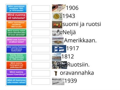 Kymmenen faktakysymystä Suomen historiasta (A2)