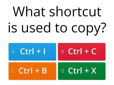 Quiz about keyboard shortcuts (1)