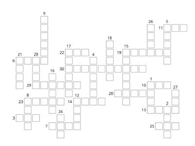 Irregular Past Simple Verbs Crossword