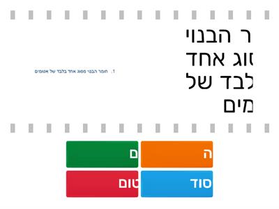 אטום מולקולה ויסוד - התאמת מושגים