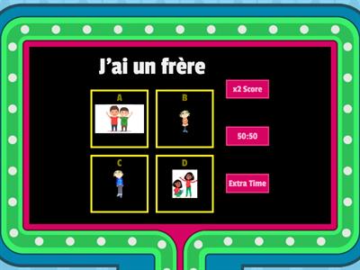 Tu as des frères et soeurs? - gameshow quiz