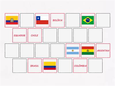 Jogo da Memória - Bandeiras - América do Sul