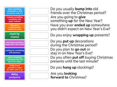 Christmas / New Year Phrasal Verbs