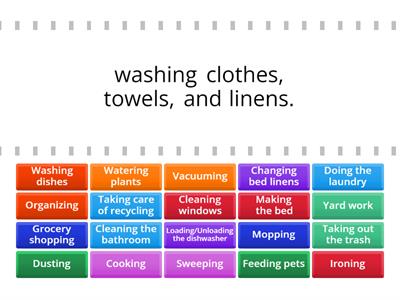 List of Chores