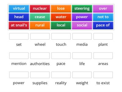 SO B1 Unit 5 collocations