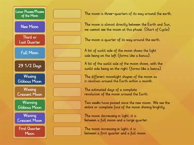 Match Moon Phases Assessment