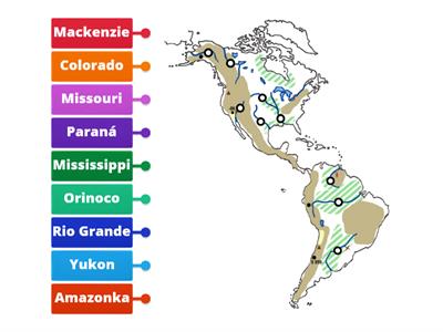 Z-7 AMERIKA vodstvo (mapa)