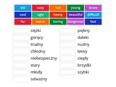 Adjectives English&Polish kl5