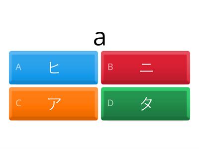 Makus of KATAKANA 1 - Quiz