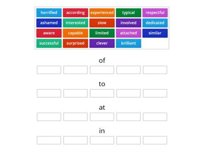 Adjective + Prepositions Unit 7