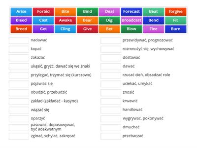 Irregular verbs part 1