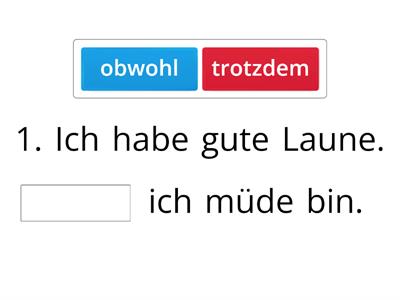 Obwohl oder trotzdem? Sin 5 L2