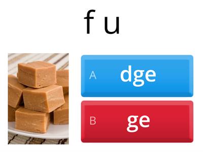 wtw sort 41 - dge / ge quiz  - complete the word with the correct spelling pattern